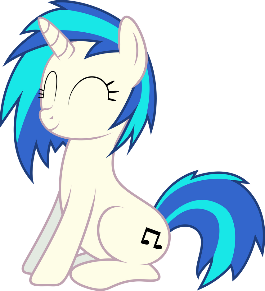 Vinyl Scratch sitting by LazyPixel