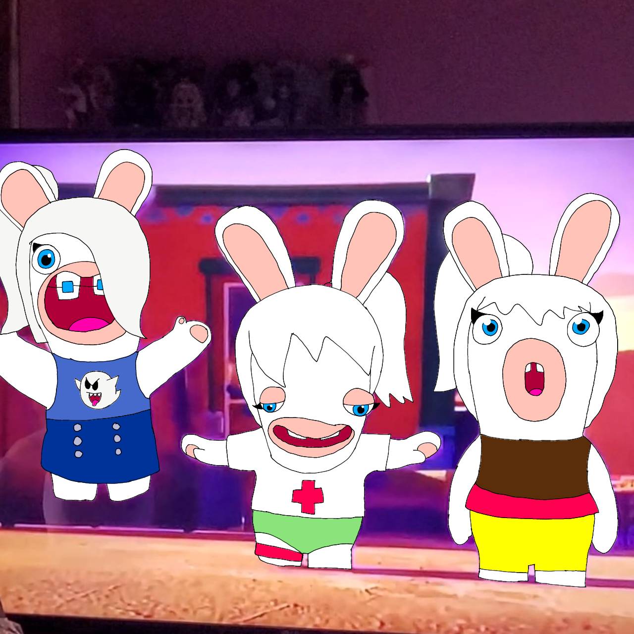 Deviantart Sad Rabbids Anna Jessica and zoe as rabbids by neesy09 on DeviantArt