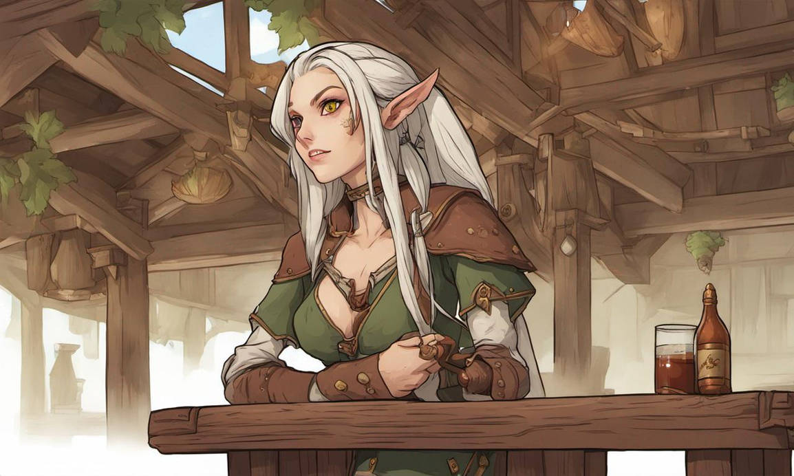 Resting Elf Elf Adventurer at Rest in a Countryside Tavern by ZoltanForgefire on ...