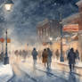 Blizzard Night at Main Street