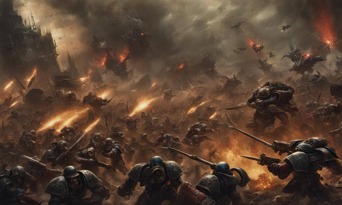 Battle Scene from Warhammer 40000 by ZoltanForgefire on DeviantArt