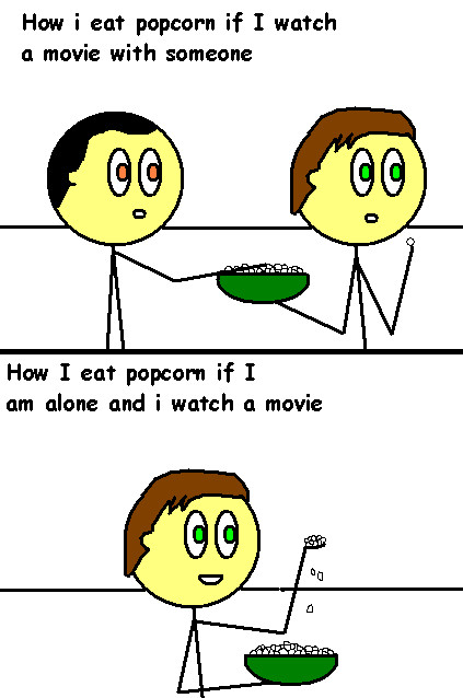 How i eat popcorn during a movie