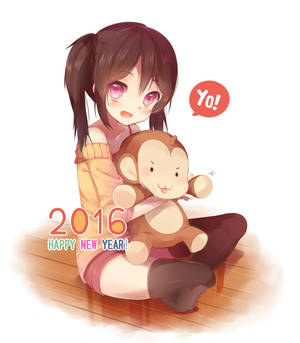 Nico Yazawa fanart - Happy new year!