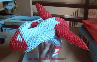 3D Origami Latias by BrownBlurry
