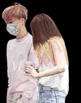 Kim Jongin and Zoe Sugg Painting Crackship