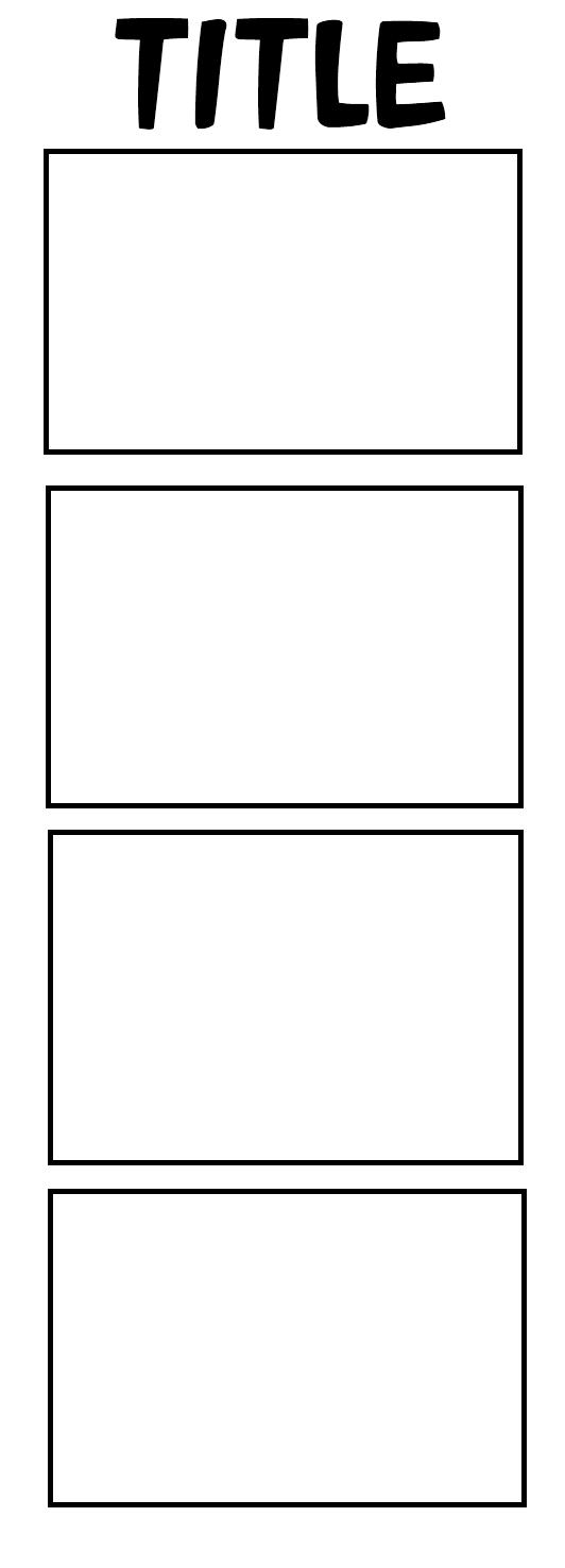 4 Panel Cartoon Strip Template