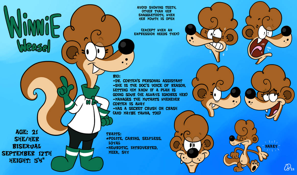 Winnie Weasel Reference Sheet (2022) by 0scarito on DeviantArt