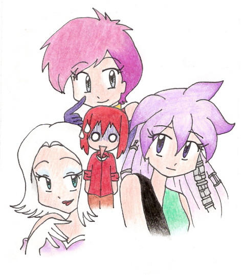 Knuckles and His Girls by Kjbionicle on DeviantArt