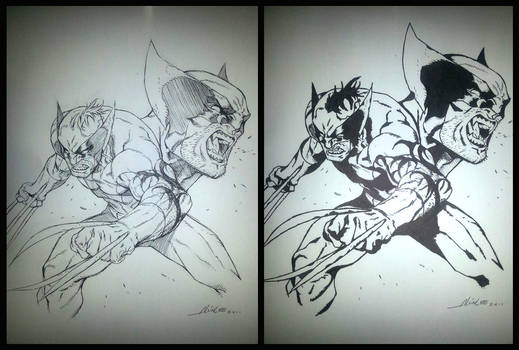 DARK WOLVERINE - STYLE TEST - INK