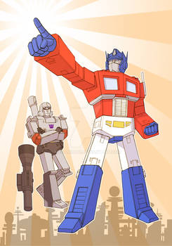 Optimus Prime and Megatron