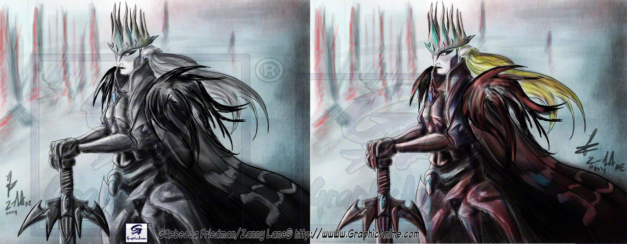 Demon Kogure: SeikimaII:: BW and Color by GraphicAnime