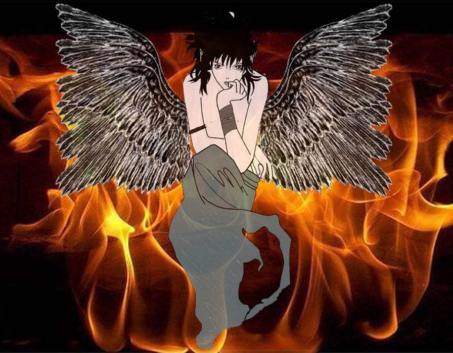 Angel con fuego