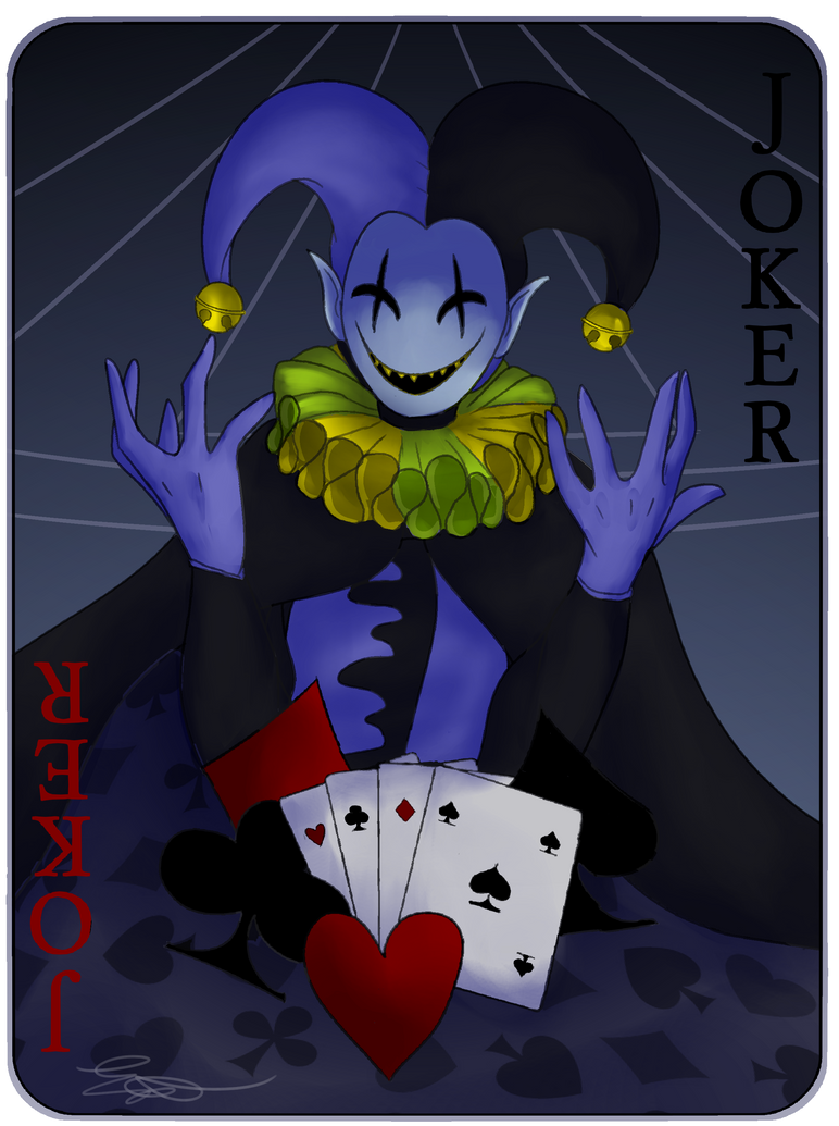 Jevil playing card by UnLuckiestBlackCat on DeviantArt