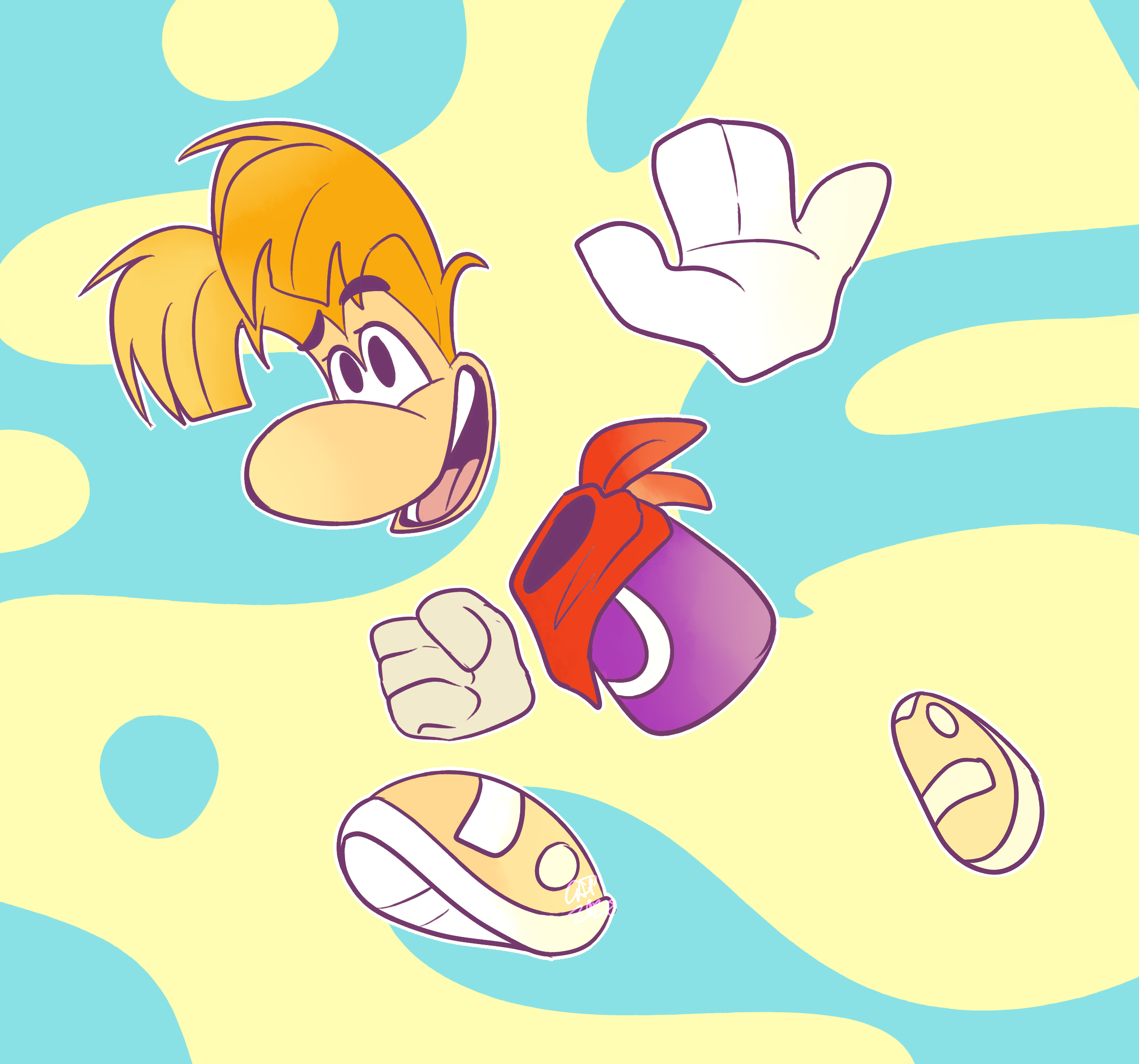 Happy 25th Anniversary Rayman! by UnLuckiestBlackCat on DeviantArt