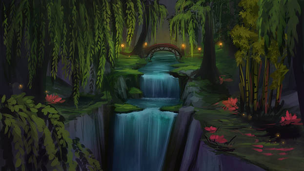 Jade Forest's waterfall.