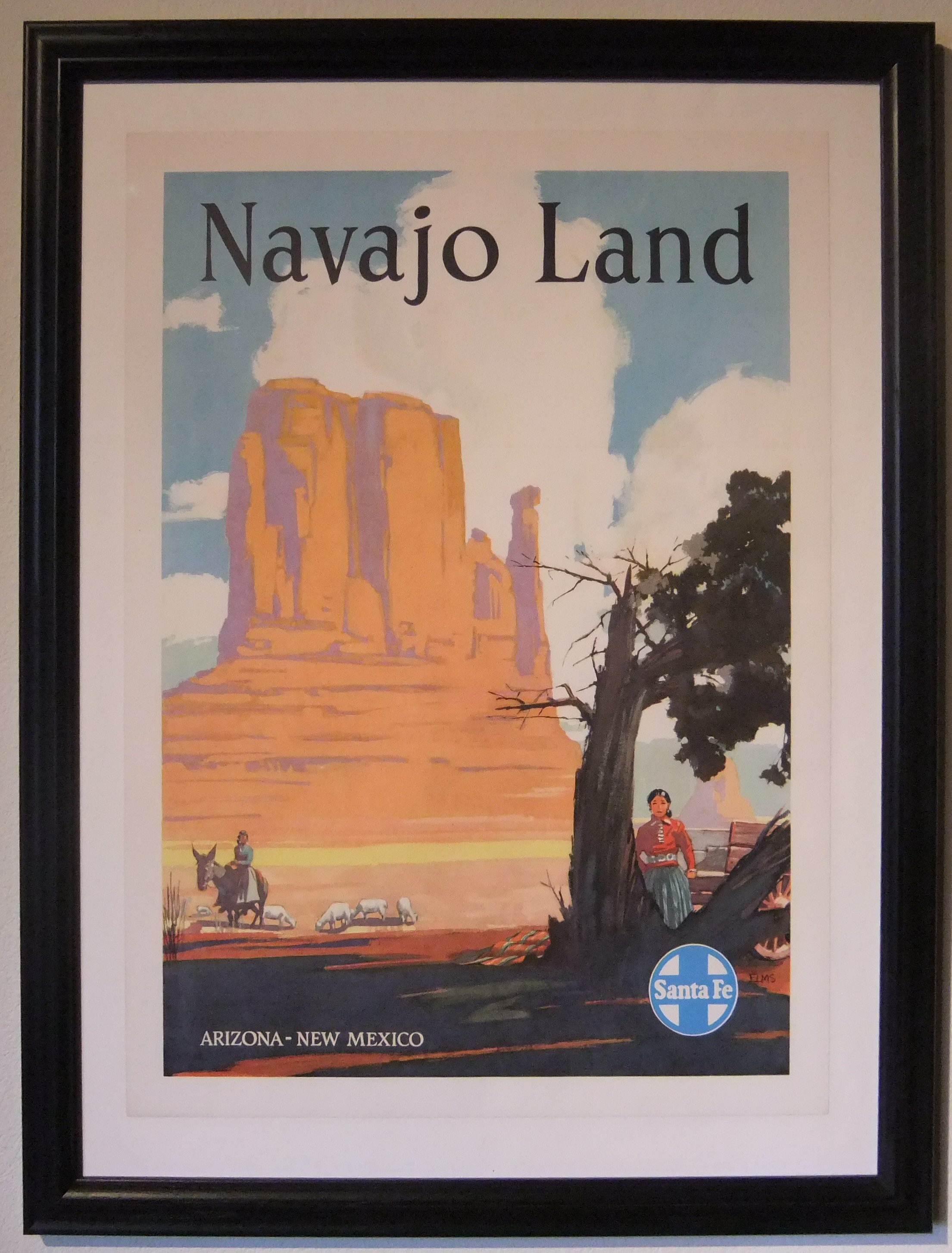 Santa Fe Railway Navajo Land Poster