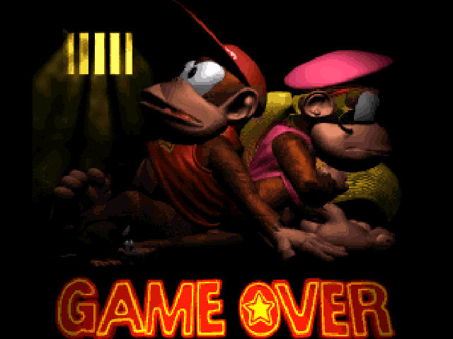 Donkey Kong Country 2 game over screenshot by cellamare on DeviantArt