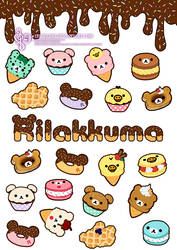 .::Rilakkuma Sweets Stickers::.