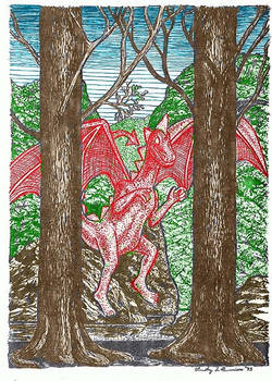 Red Dragon in the woods