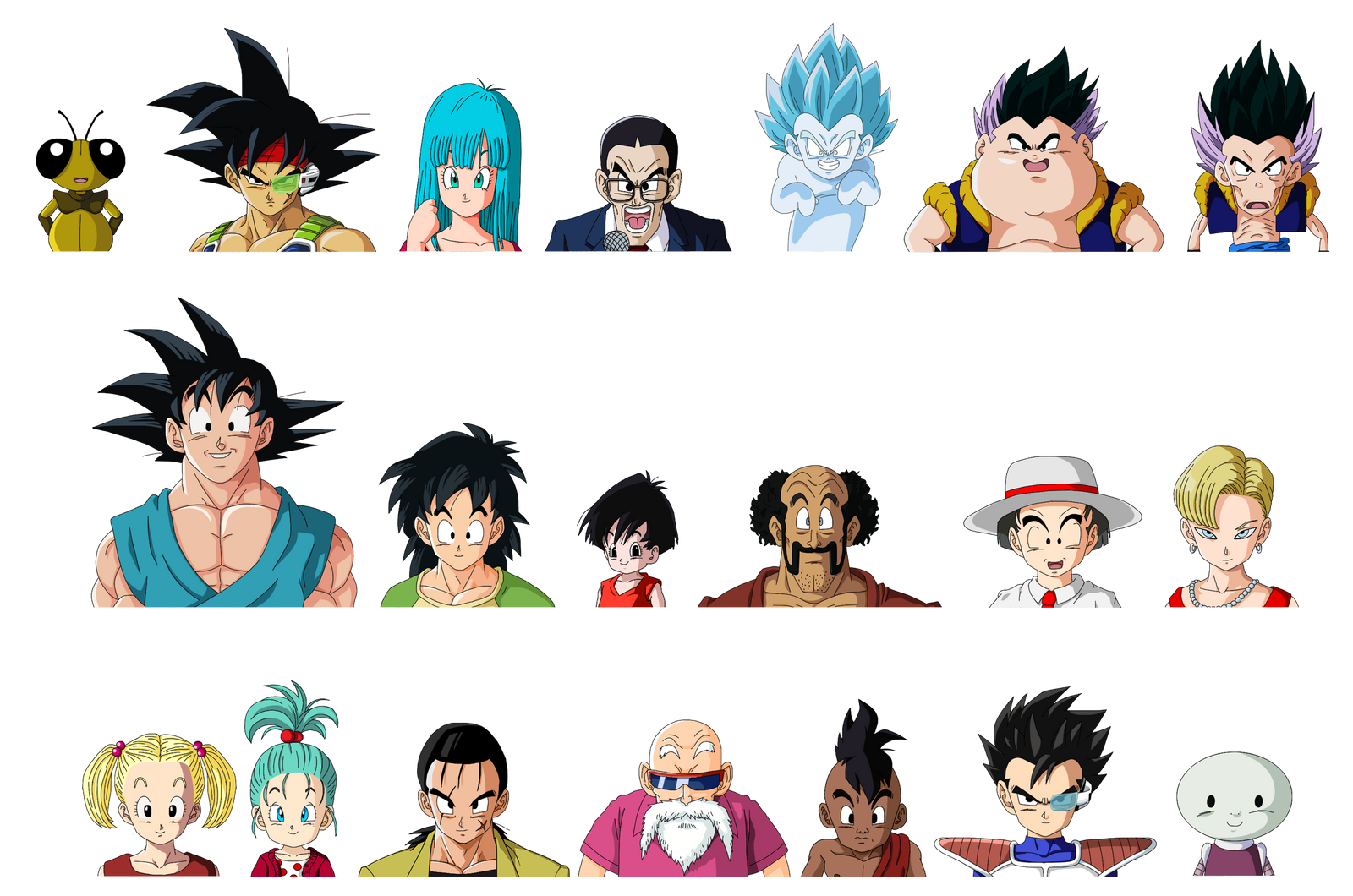 Dbz Diff Races Chracters Dragon Ball Z characters renders by ShadowBito on DeviantArt