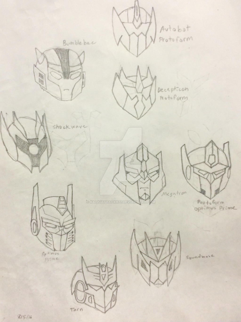 Transformers Character Head Redesign Sketch by KaijuATTACK877 on DeviantArt