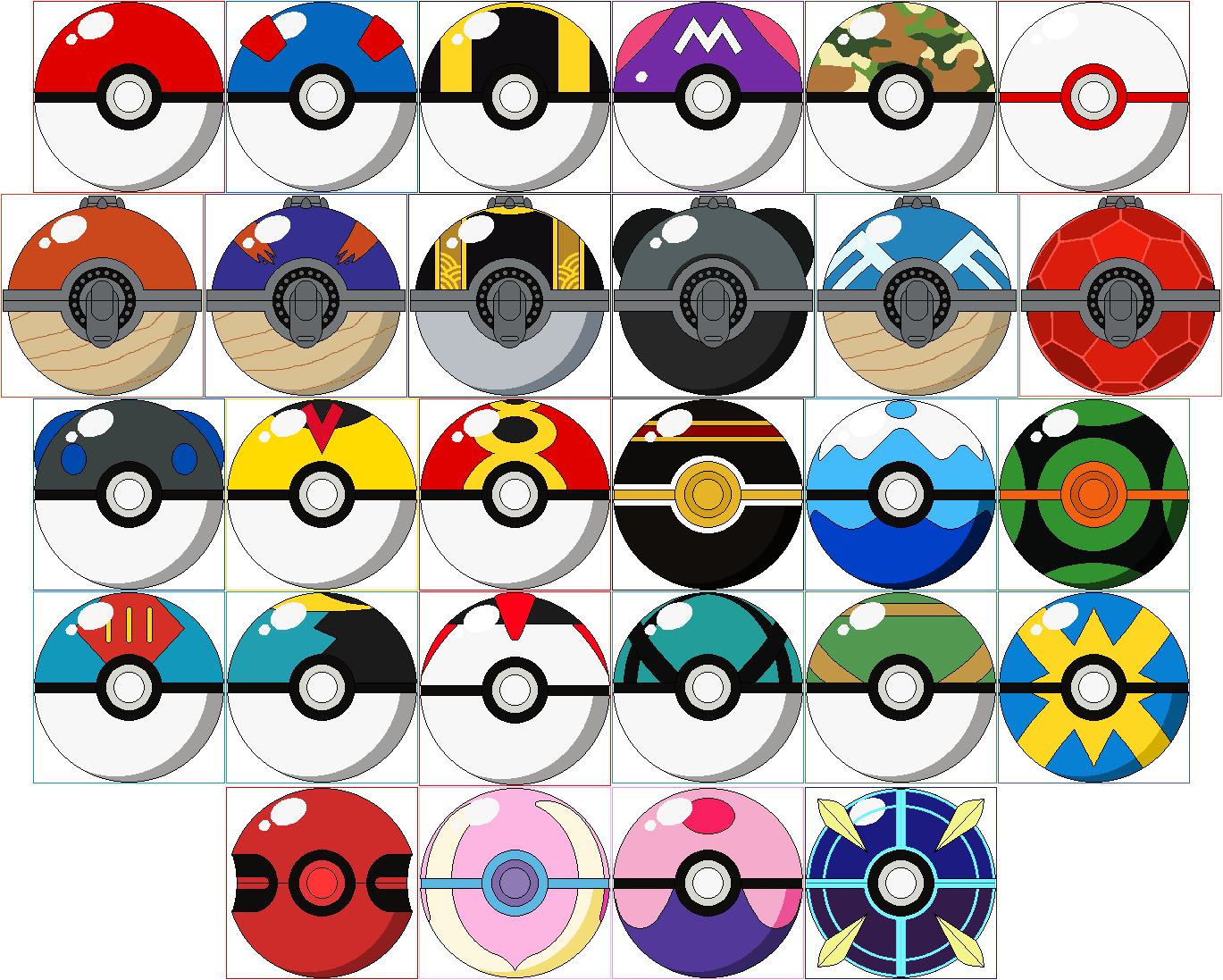 Poke Ball Sprites - Hisui Region Included by KaijuATTACK877 on DeviantArt