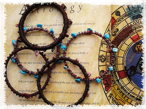 Blue and Brown Gypsy Bangles