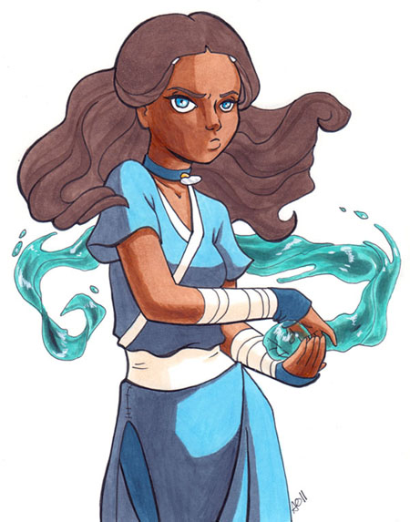 Waterbender Drawing The Waterbender by blightedangel on DeviantArt