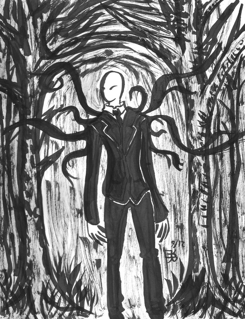 Sad Slender Slender man painting by death-g-reaper on DeviantArt