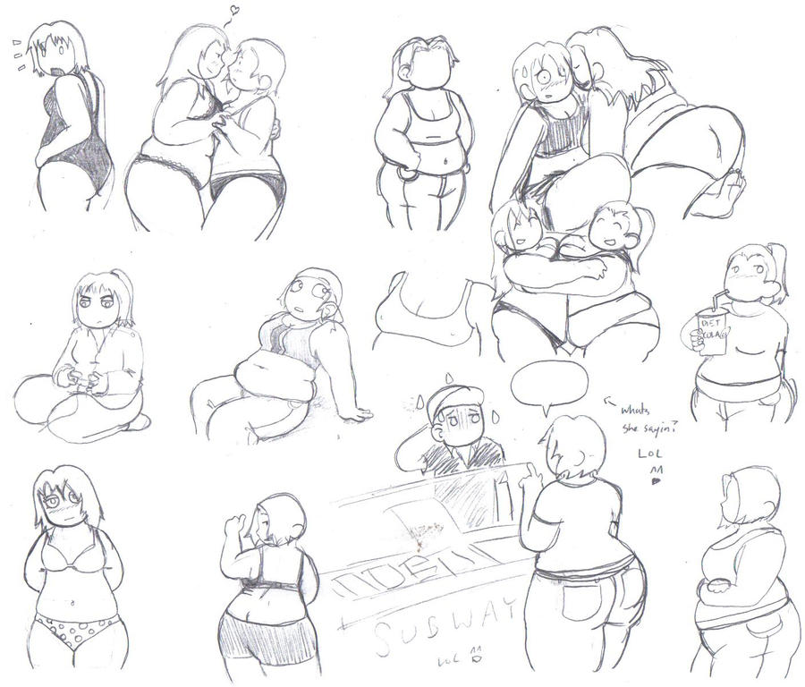 Panties anime chubby housewife