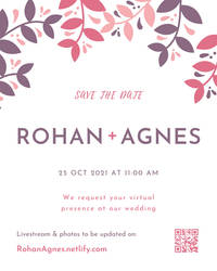 Rohan Agnes Wedding Card