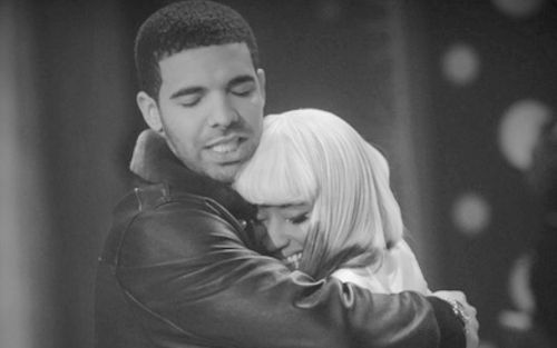 nicki and drake hugging