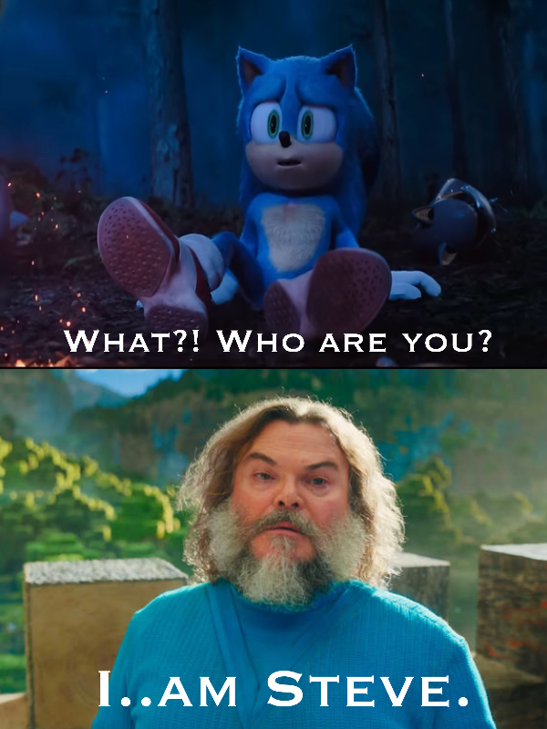 Sonic meets Steve by Draco-Awesomeness on DeviantArt