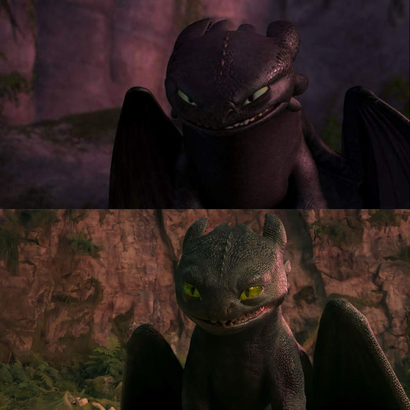Animated and live action Toothless growl scenes by Draco-Awesomeness on ...