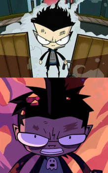 Dib battle TV series and movie similarities