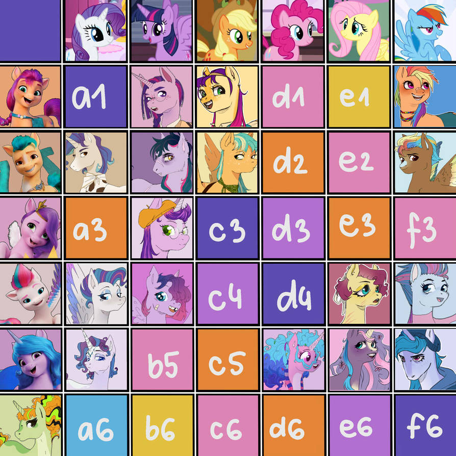 MLP grid adoptables 19/36 open by plutothem on DeviantArt