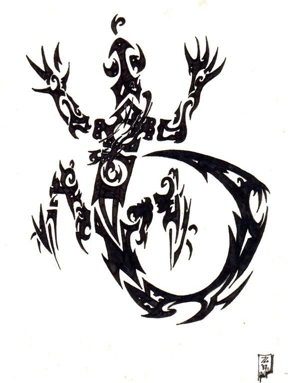 Tribal Gecko by HALFMAST1 on DeviantArt