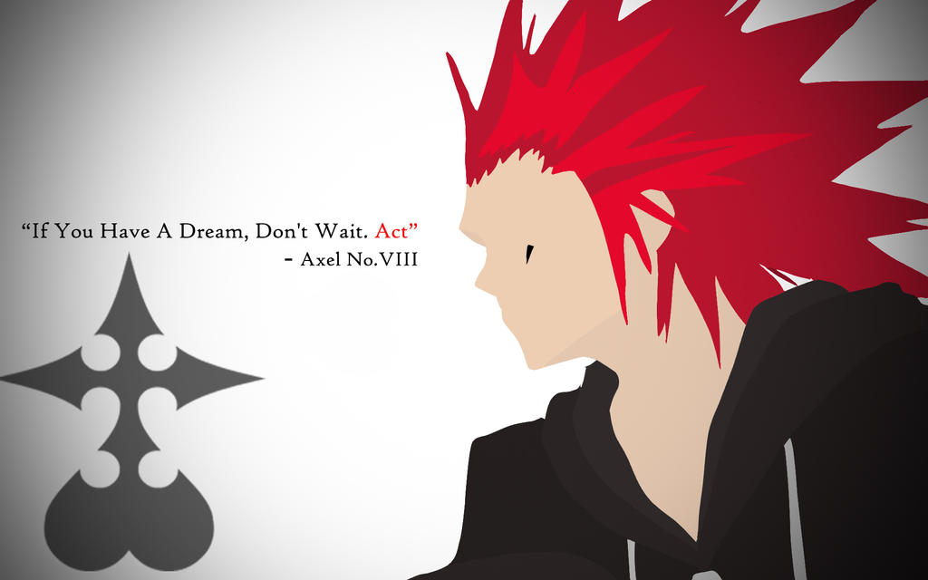 Kingdom Hearts Axel  Minimalist Wallpaper Quote