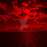 Blood red sea