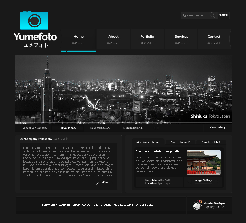 Yumefoto Photography Layout