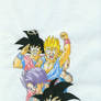 Goku, Gohan, Goten, Trunks, Ve