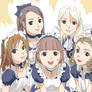 Girls dressed as maids