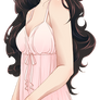 Ayame in a pink sundress