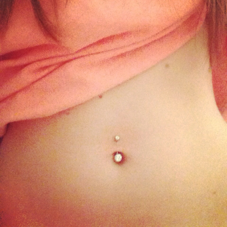 Belly button piercing