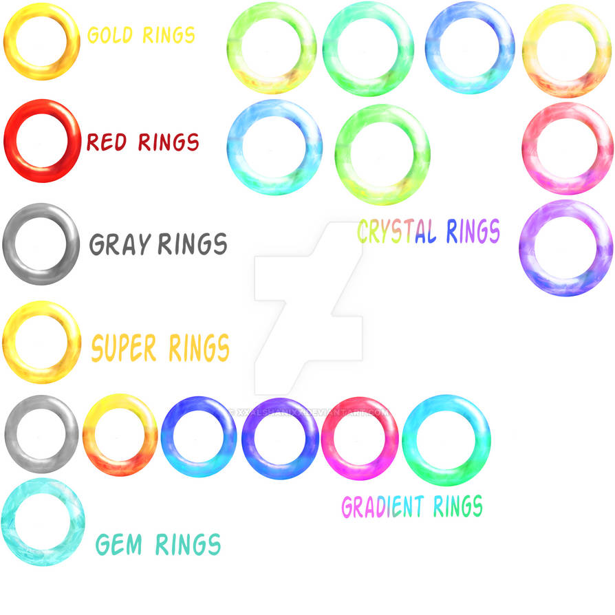 My 3D Ring Set by xXAlshaniXx My 3D Ring Set by xXAlshaniXx