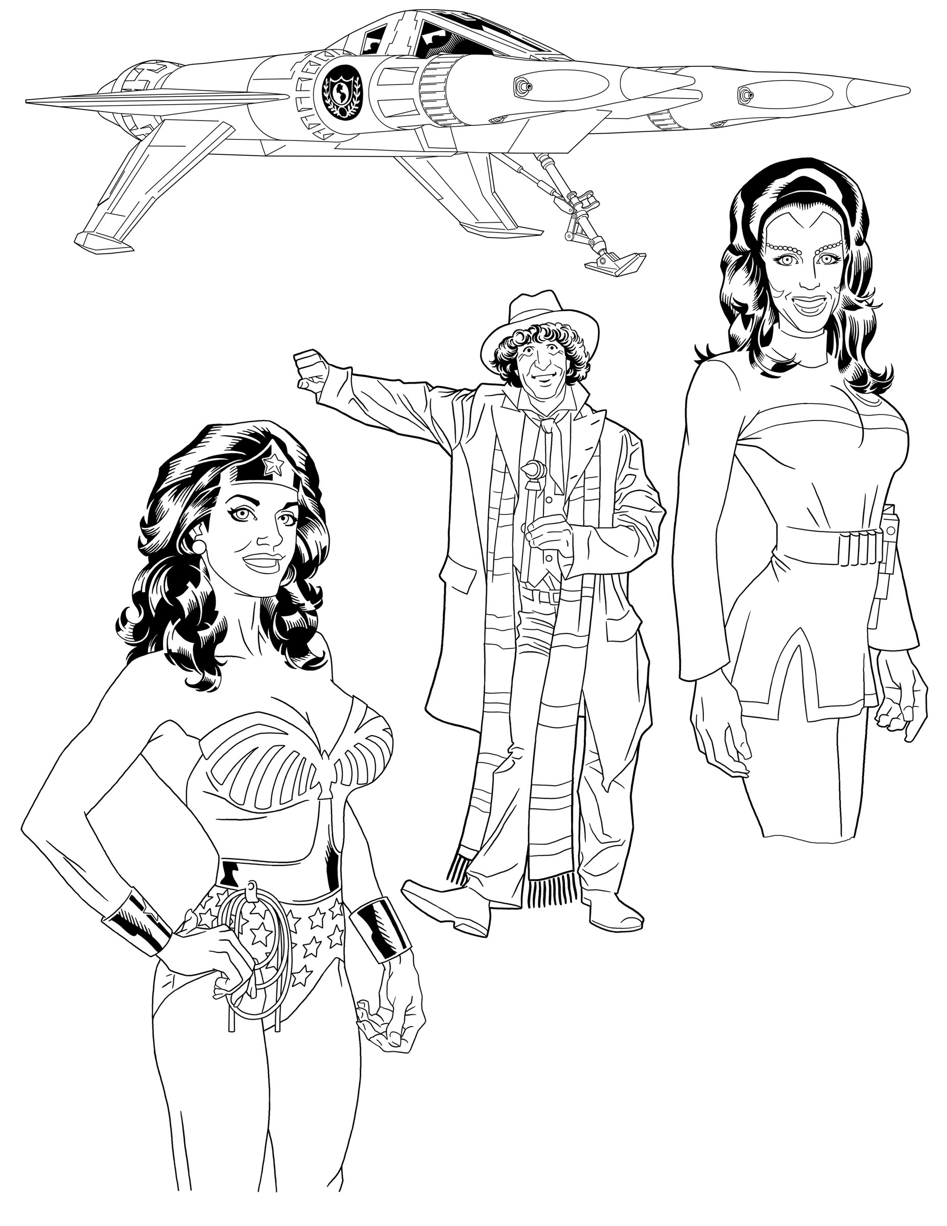 wonder woman+dr. who+maya+ship