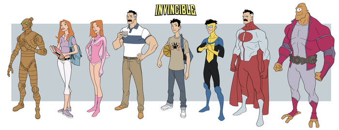 Invincible Animated Line Up Amazon Pitch Art