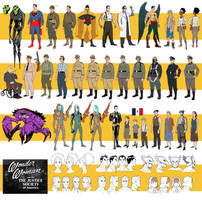 Justice Society WW2 Character Designs
