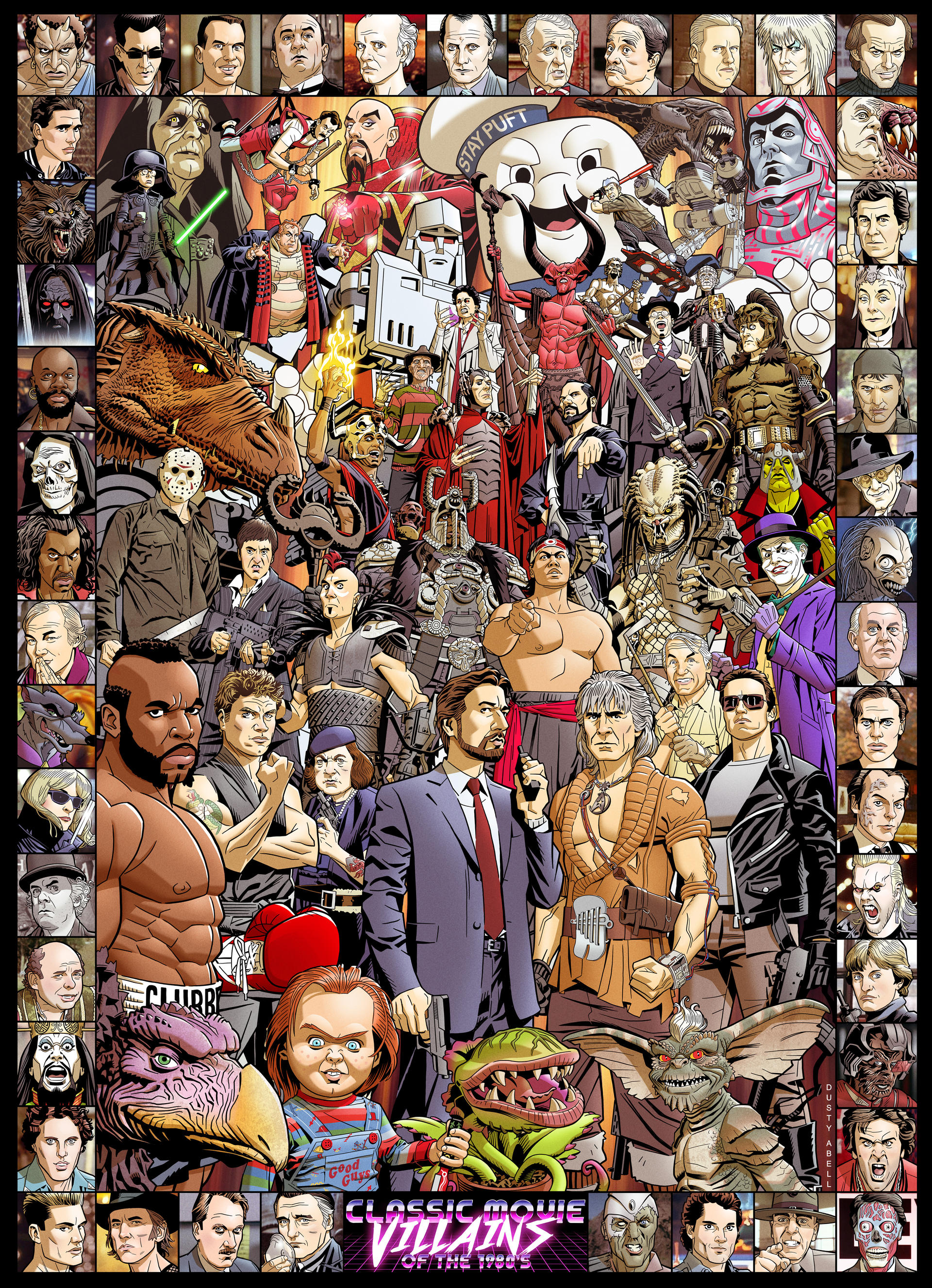 Classic Movie Villains of the 1980's