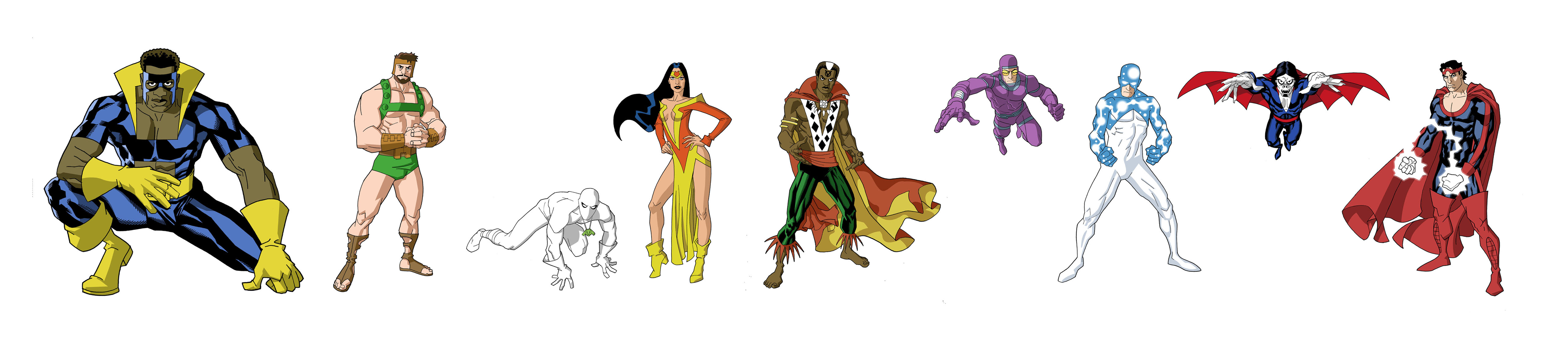 odd assortment of Marvel heroe